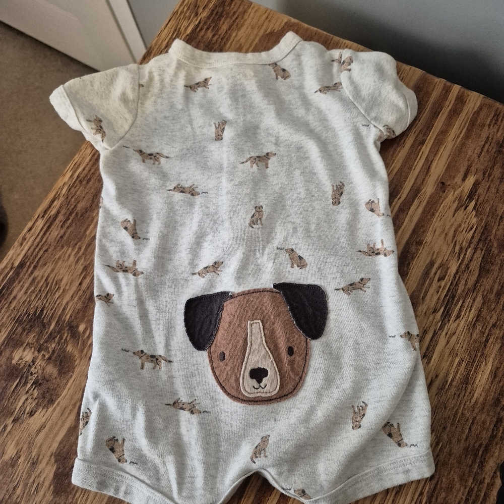 Carter's Gray Puppy Print Bodysuit